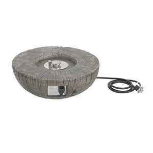 HomeRoots 40000 BTU 28" Gray Steel Propane Round Fire Pit Table - Stylish, High-Heat, Easy-Clean Outdoor Centerpiece 714304