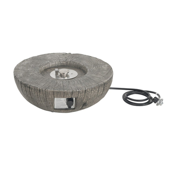 HomeRoots 40000 BTU 28" Gray Steel Propane Round Fire Pit Table - Stylish, High-Heat, Easy-Clean Outdoor Centerpiece 714304