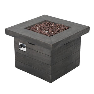 HomeRoots 40000 BTU Black Steel Propane Fire Pit Table - 42” Outdoor Heater with Cover for Cozy Gatherings 714308