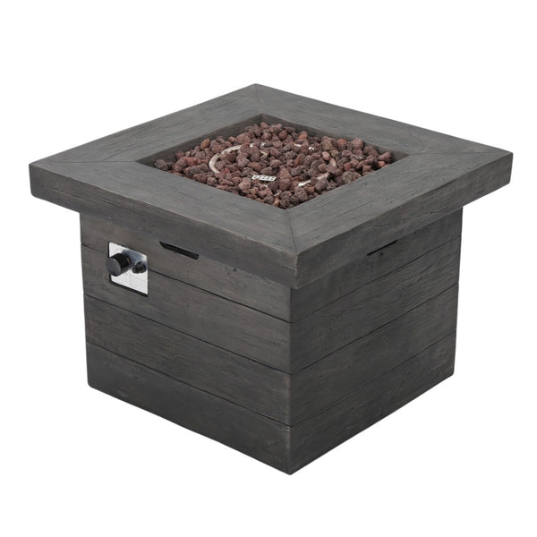 HomeRoots 40000 BTU Black Steel Propane Fire Pit Table - 42” Outdoor Heater with Cover for Cozy Gatherings 714308