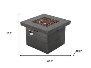 HomeRoots 40000 BTU Black Steel Propane Fire Pit Table - 42” Outdoor Heater with Cover for Cozy Gatherings 714308