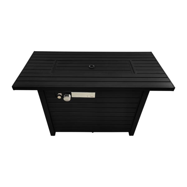 HomeRoots 50000 BTU 42" Gray Steel Propane Fire Pit Table - Stylish Design for Year-Round Outdoor Gatherings 714311