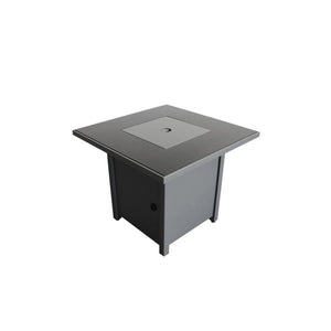 HomeRoots 50000 BTU Black Steel Propane Fire Pit Table - Stylish, Adjustable Flame for Cozy Outdoor Gatherings 714315