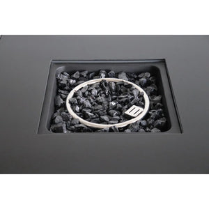 HomeRoots 50000 BTU Black Steel Propane Fire Pit Table - Stylish, Adjustable Flame for Cozy Outdoor Gatherings 714315