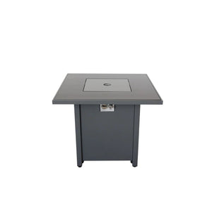 HomeRoots 50000 BTU Black Steel Propane Fire Pit Table - Stylish, Adjustable Flame for Cozy Outdoor Gatherings 714315