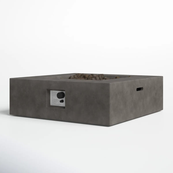 HomeRoots 50000 BTU Espresso Aluminum & Wicker Round Propane Fire Pit Table with Cover for Cozy Gatherings 714318