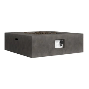 HomeRoots 50000 BTU Espresso Aluminum & Wicker Round Propane Fire Pit Table with Cover for Cozy Gatherings 714318