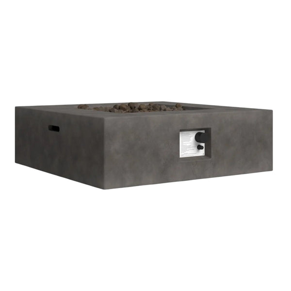 HomeRoots 50000 BTU Espresso Aluminum & Wicker Round Propane Fire Pit Table with Cover for Cozy Gatherings 714318
