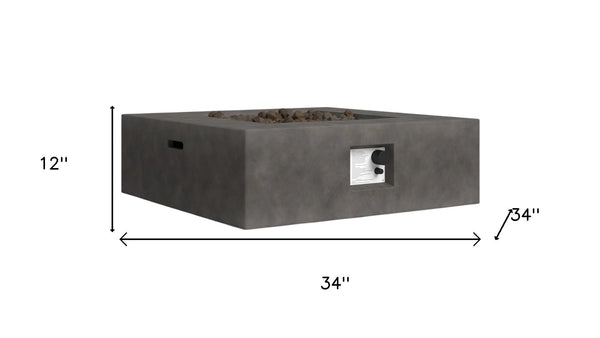 HomeRoots 50000 BTU Espresso Aluminum & Wicker Round Propane Fire Pit Table with Cover for Cozy Gatherings 714318