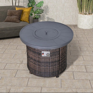 HomeRoots 50000 BTU Black Stainless Steel Square Wood Burning Fire Pit with Cover - Perfect for Cozy Gatherings! 714319