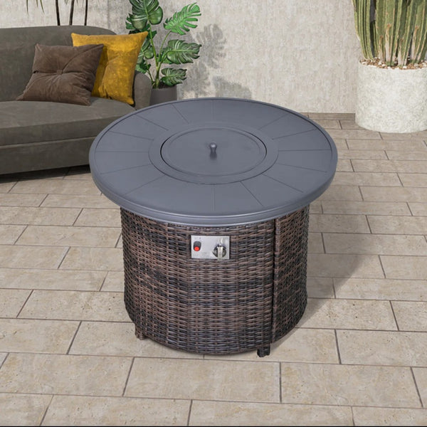 HomeRoots 50000 BTU Black Stainless Steel Square Wood Burning Fire Pit with Cover - Perfect for Cozy Gatherings! 714319