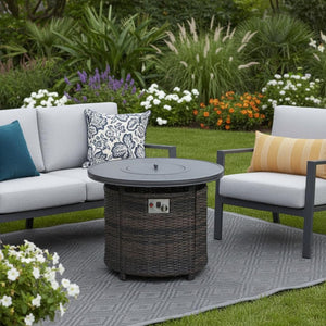 HomeRoots 50000 BTU Black Stainless Steel Square Wood Burning Fire Pit with Cover - Perfect for Cozy Gatherings! 714319