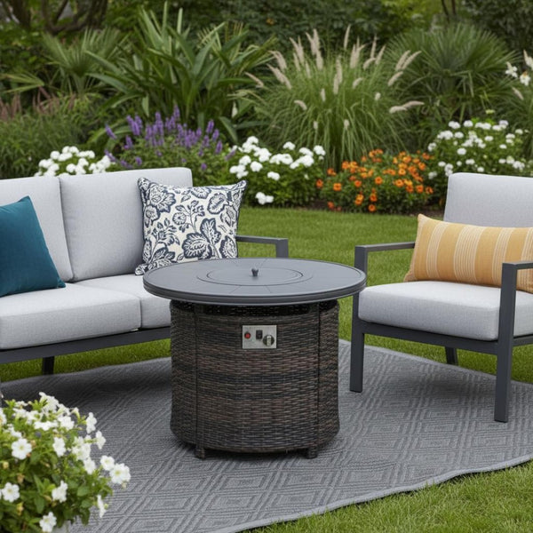 HomeRoots 50000 BTU Black Stainless Steel Square Wood Burning Fire Pit with Cover - Perfect for Cozy Gatherings! 714319