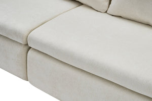 English Elm Cloud Modular Sectional with Ottoman Sink-in Cushions for Relaxed Living Spaces W3728S00006