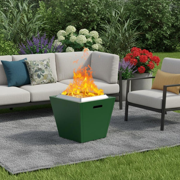 HomeRoots 50000 BTU Rectangular Black Steel Wood Burning Fire Pit with Cover - Cozy Outdoor Ambiance & Safety 714321