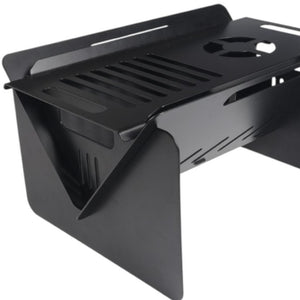 HomeRoots 50000 BTU Square Black Metal Propane Fire Pit Table – Stylish, Durable & Perfect for Outdoor Gatherings 714322