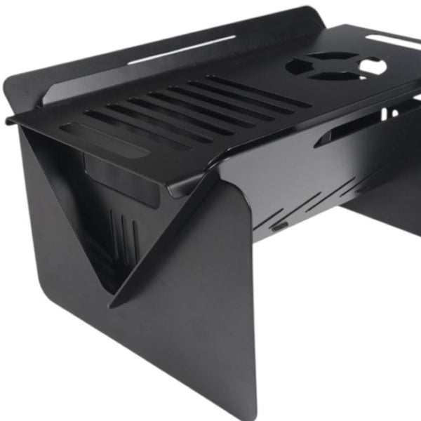 HomeRoots 50000 BTU Square Black Metal Propane Fire Pit Table – Stylish, Durable & Perfect for Outdoor Gatherings 714322
