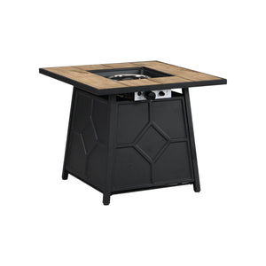 HomeRoots 40000 BTU Gray Iron Propane Fire Pit Table - Perfect for Cozy Outdoor Evenings with Cover Included! 714324