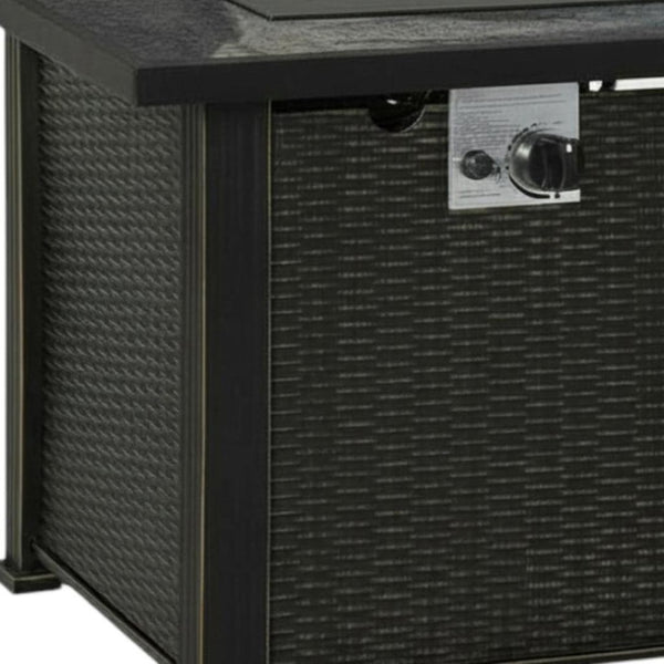 HomeRoots 50000 BTU Bronze Steel Rectangular Wood Burning Pagoda with Cover for Outdoor Ambiance & Warmth 714326