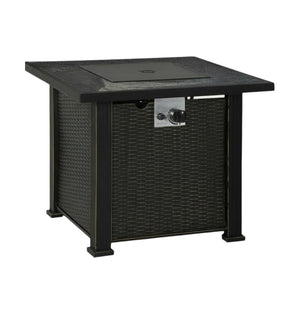 HomeRoots 50000 BTU Bronze Steel Rectangular Wood Burning Pagoda with Cover for Outdoor Ambiance & Warmth 714326