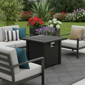 HomeRoots 50000 BTU Bronze Steel Rectangular Wood Burning Pagoda with Cover for Outdoor Ambiance & Warmth 714326