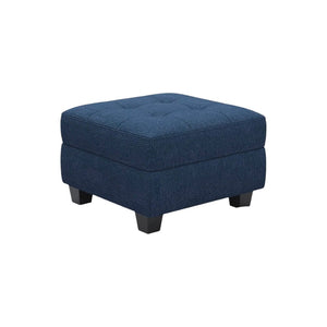 HomeRoots 26" Stylish Tufted Storage Ottoman with Soft Upholstery and Solid Wood Base for Modern Living Spaces Line Light Gray 714330