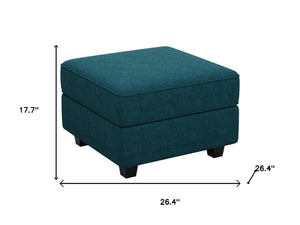 HomeRoots 25" Stylish Storage Ottoman - Elegant Seating & Hidden Compartment for Modern Living Room Décor Velvet Black 714332