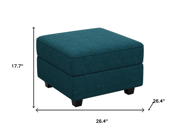 HomeRoots 25" Stylish Storage Ottoman - Elegant Seating & Hidden Compartment for Modern Living Room Décor Velvet Black 714332