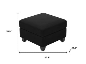 HomeRoots 25" Stylish Storage Ottoman - Elegant Seating & Hidden Compartment for Modern Living Room Décor Velvet Beige 714333