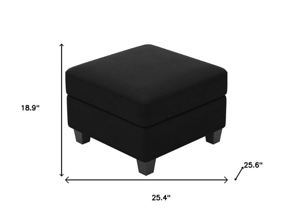 HomeRoots 25" Stylish Storage Ottoman - Elegant Seating & Hidden Compartment for Modern Living Room Décor Velvet Beige 714333