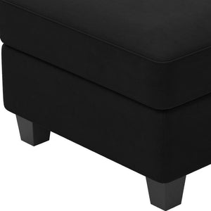HomeRoots 25" Stylish Storage Ottoman - Elegant Seating & Hidden Compartment for Modern Living Room Décor Velvet Beige 714333
