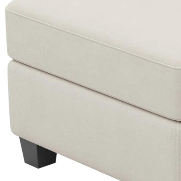 HomeRoots 25" Stylish Storage Ottoman - Elegant Seating & Hidden Compartment for Modern Living Room Décor Velvet Blue 714334