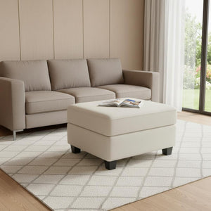 HomeRoots 25" Stylish Storage Ottoman - Elegant Seating & Hidden Compartment for Modern Living Room Décor Velvet Blue 714334