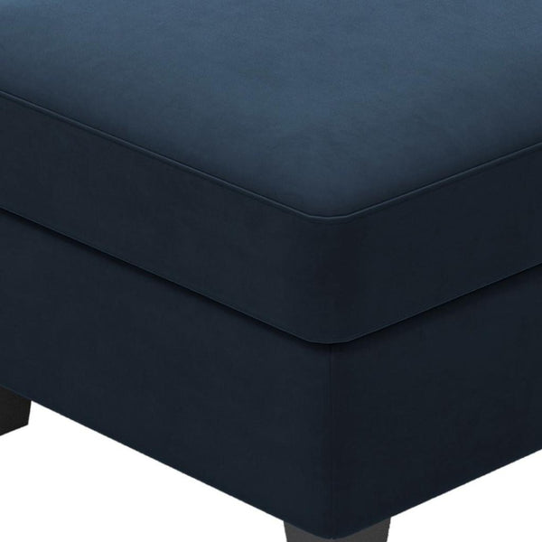 HomeRoots 30" Stylish Storage Ottoman - Versatile Seating with Hidden Space for Living Room Convenience and Elegance Velvet Black 714335