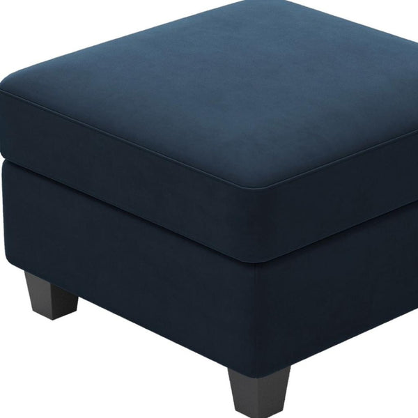 HomeRoots 30" Stylish Storage Ottoman - Versatile Seating with Hidden Space for Living Room Convenience and Elegance Velvet Black 714335