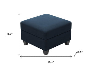 HomeRoots 30" Stylish Storage Ottoman - Versatile Seating with Hidden Space for Living Room Convenience and Elegance Velvet Black 714335