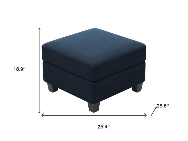 HomeRoots 30" Stylish Storage Ottoman - Versatile Seating with Hidden Space for Living Room Convenience and Elegance Velvet Black 714335