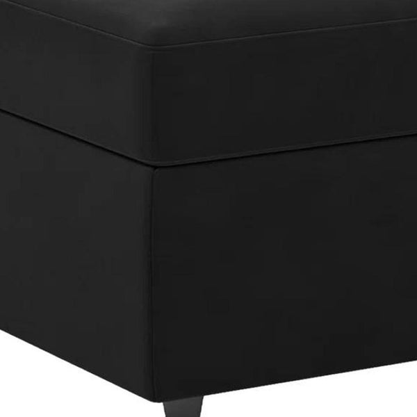 HomeRoots 30" Stylish Storage Ottoman - Versatile Seating with Hidden Space for Living Room Convenience and Elegance Velvet Beige 714336