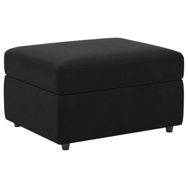 HomeRoots 30" Stylish Storage Ottoman - Versatile Seating with Hidden Space for Living Room Convenience and Elegance Velvet Beige 714336