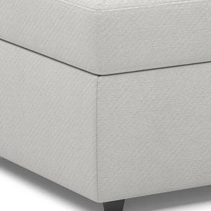 HomeRoots 30" Stylish Storage Ottoman - Versatile Seating with Hidden Space for Living Room Convenience and Elegance Chenille Light Gray 714338