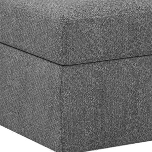 HomeRoots 26" Chic Storage Ottoman with Button-Tufted Top, Durable Wood Feet, Perfect for Modern Living Spaces Corduroy Beige 714339