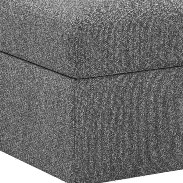 HomeRoots 26" Chic Storage Ottoman with Button-Tufted Top, Durable Wood Feet, Perfect for Modern Living Spaces Corduroy Beige 714339