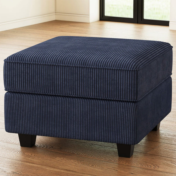 HomeRoots 26" Chic Storage Ottoman with Button-Tufted Top, Durable Wood Feet, Perfect for Modern Living Spaces Corduroy Green 714342