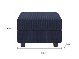 HomeRoots 26" Chic Storage Ottoman with Button-Tufted Top, Durable Wood Feet, Perfect for Modern Living Spaces Corduroy Green 714342