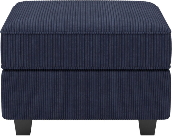 HomeRoots 26" Chic Storage Ottoman with Button-Tufted Top, Durable Wood Feet, Perfect for Modern Living Spaces Corduroy Green 714342