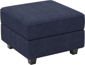 HomeRoots 26" Chic Storage Ottoman with Button-Tufted Top, Durable Wood Feet, Perfect for Modern Living Spaces Corduroy Green 714342