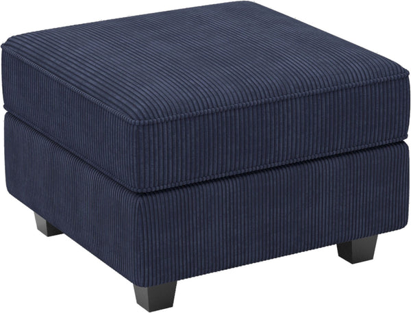 HomeRoots 26" Chic Storage Ottoman with Button-Tufted Top, Durable Wood Feet, Perfect for Modern Living Spaces Corduroy Green 714342