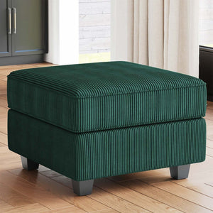 HomeRoots 26" Chic Storage Ottoman with Button-Tufted Top, Durable Wood Feet, Perfect for Modern Living Spaces Velvet Gray 714343