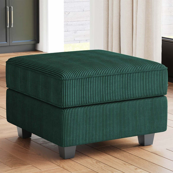 HomeRoots 26" Chic Storage Ottoman with Button-Tufted Top, Durable Wood Feet, Perfect for Modern Living Spaces Velvet Gray 714343