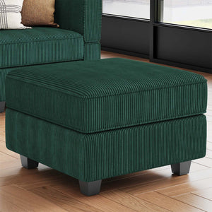 HomeRoots 26" Chic Storage Ottoman with Button-Tufted Top, Durable Wood Feet, Perfect for Modern Living Spaces Velvet Gray 714343